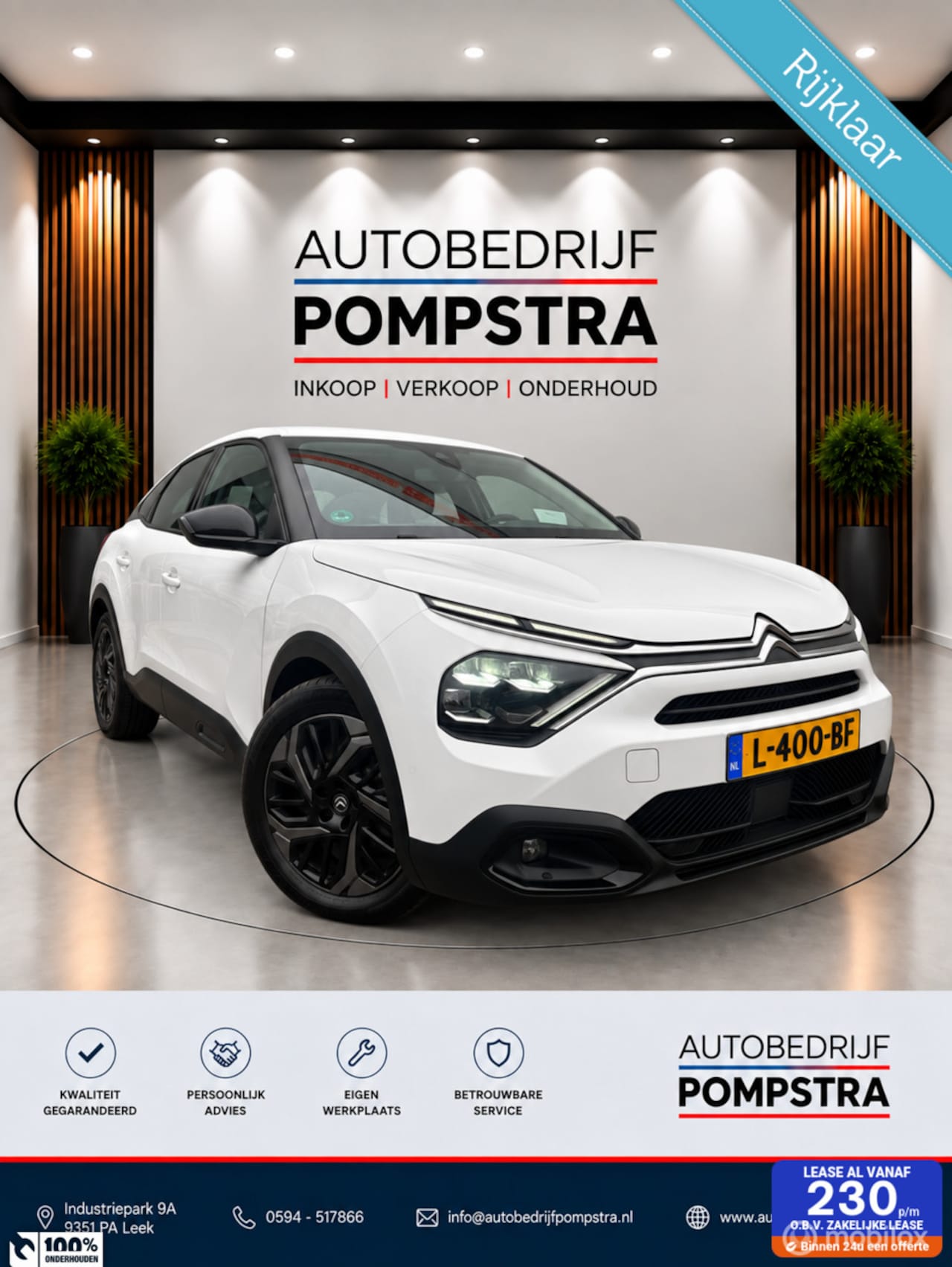 Citroën C4 - 1.2 Puretech 130 PK Business Plus LUXE UITV/TREKH - AutoWereld.nl