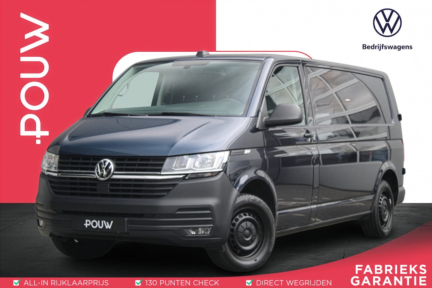 Volkswagen Transporter - 2.0 TDI 110pk L2H1 28 Comfortline | Trekhaak | Cruise Control | App Connect | Airco - AutoWereld.nl