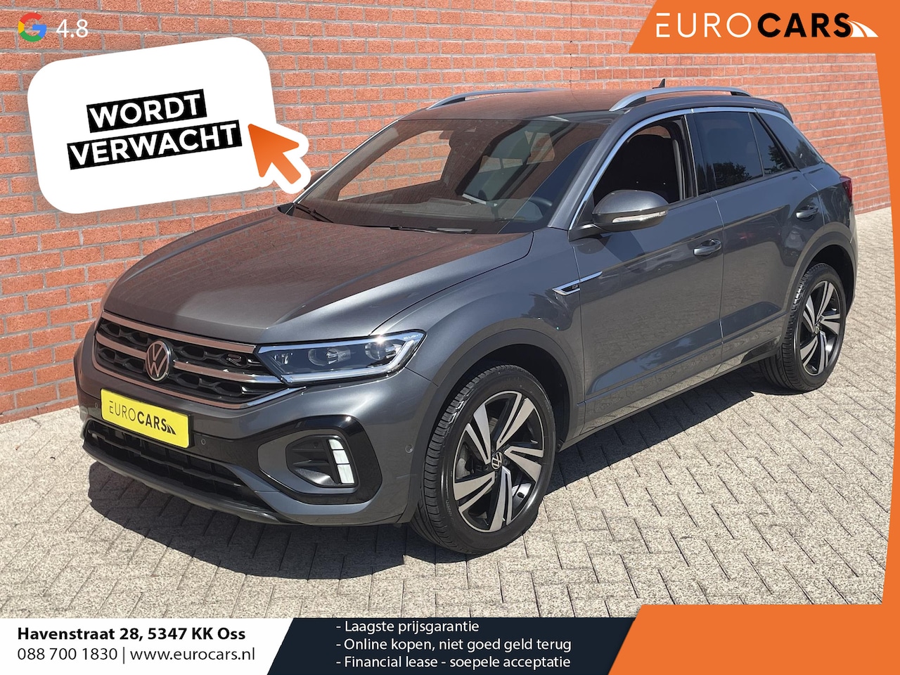 Volkswagen T-Roc - 1.5 TSI 150pk DSG R-Line Navigatie Apple Carplay / Android Auto Parkeersensoren Afneembare - AutoWereld.nl