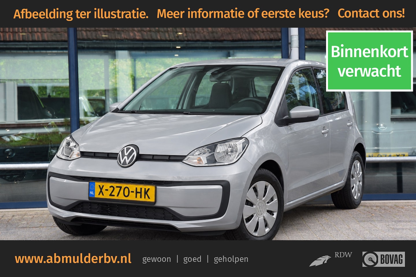 Volkswagen Up! - 5-drs 1.0 66PK | Org. NL | BOVAG Garantie | Airco | Bleutooth | DAB | Smartphone integrati - AutoWereld.nl