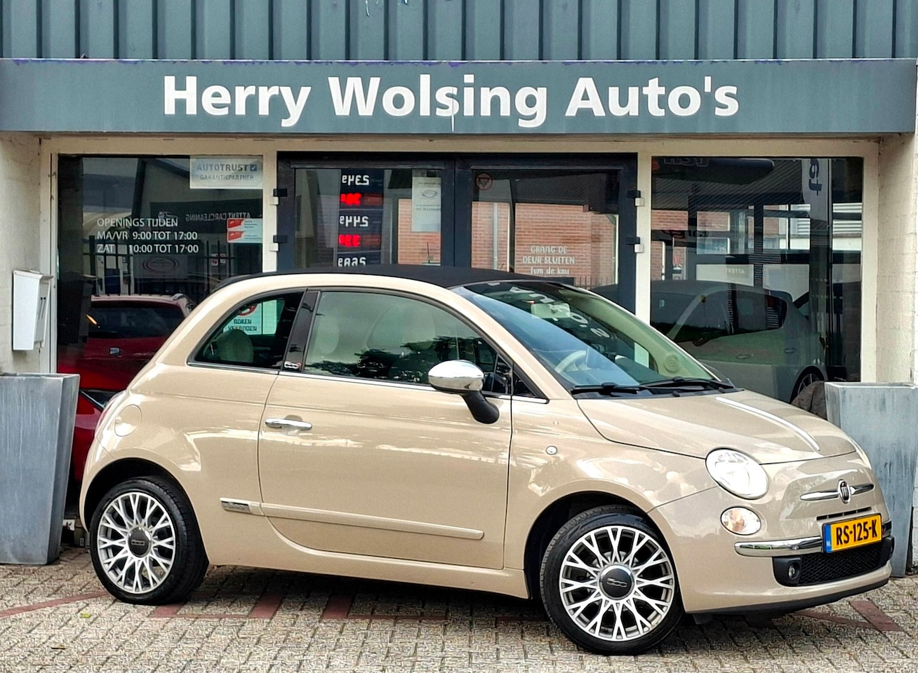 Fiat 500 C - 1.2 Easy Cabrio Cappucino Airco Navi Pdc - AutoWereld.nl
