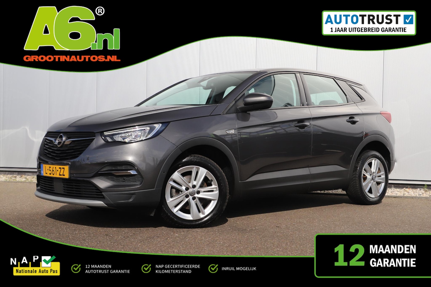 Opel Grandland X - 1.2 Turbo Elegance 131PK Automaat LMV Sportstoelen Stoelverwarming Navigatie Achteruitrijc - AutoWereld.nl