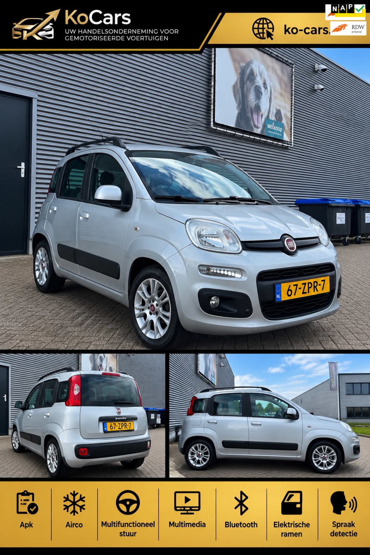 Fiat Panda - / Apk / Airco / Multimedia / 5drs / Multimedia - AutoWereld.nl