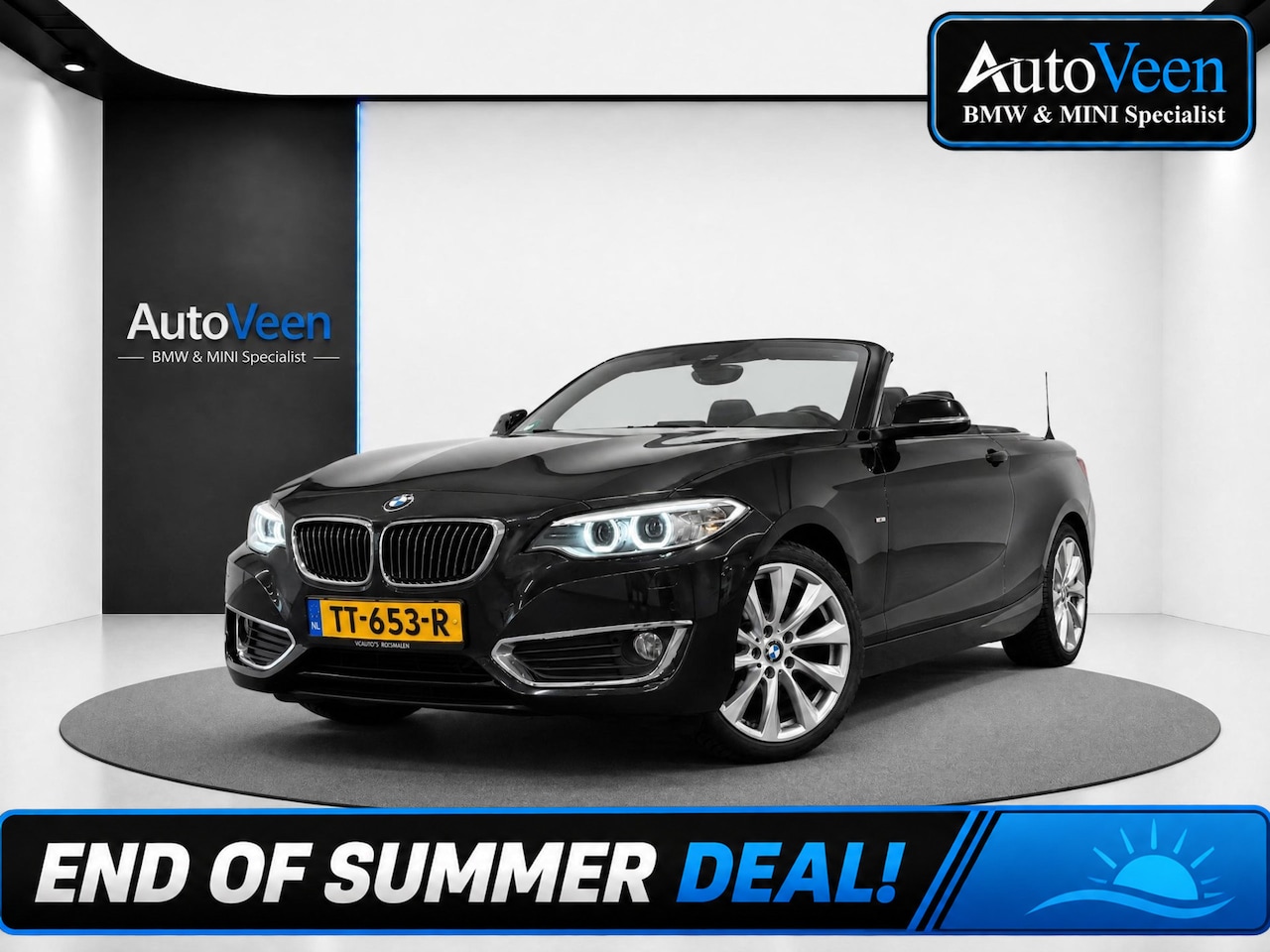 BMW 2-serie Cabrio - 218i M Sport (LED, CRUISE, NAVI, LEDER, STOELVERWARMING, SENSOREN) - AutoWereld.nl