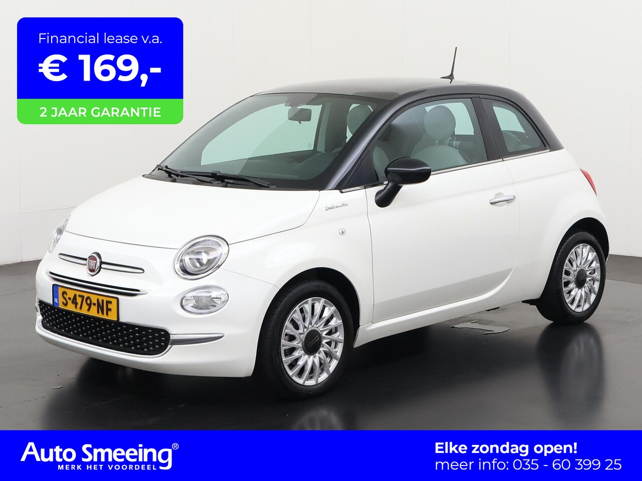 Fiat 500 - 1.0 Hybrid Dolcevita | Panoramadak | Leder | Stoelverwarming | PDC | Zondag Open! - AutoWereld.nl