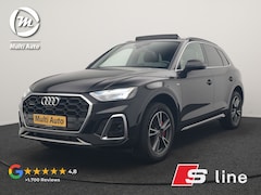 Audi Q5 - 50 TFSI e 2x S Line PHEV 300pk Dealer O.H. | Panodak | 360 Camera | Head Up | Lederen Spor