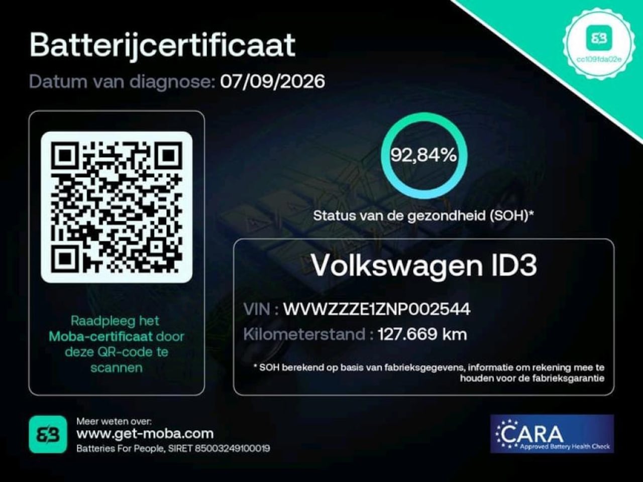 Volkswagen ID.3 - Life 58 kWh Adaptive Stoelverw 93% SOH Rijklaarprijs incl BTW - AutoWereld.nl