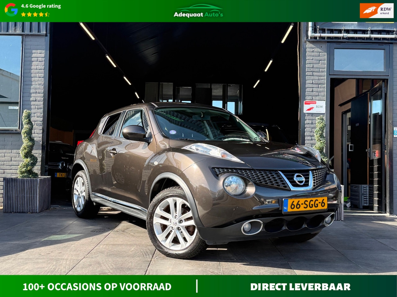 Nissan Juke - 1.6 Acenta Eco|Airco|Camera|Navi|Trekhaak|NAP - AutoWereld.nl
