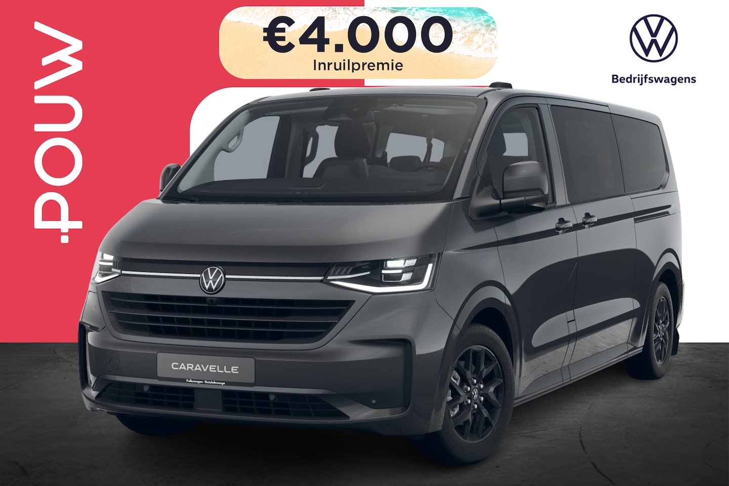 Volkswagen Transporter Caravelle - 2.5 L2H1 233pk eHybrid Style | Panoramadak | Trekhaak Afneembaar - AutoWereld.nl