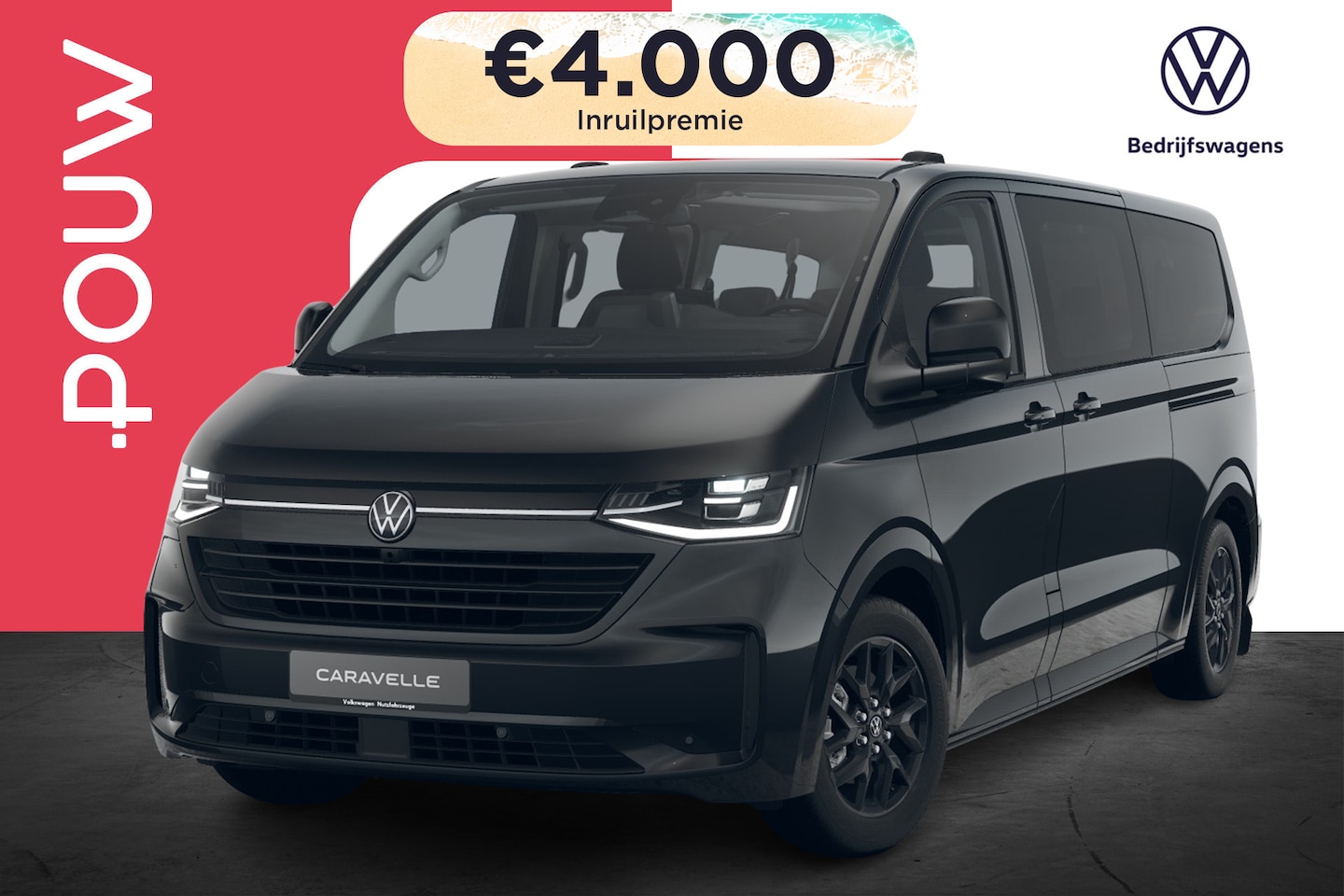 Volkswagen Transporter Caravelle - 2.5 L2H1 233pk eHybrid Style | Panoramadak | Trekhaak Afneembaar - AutoWereld.nl