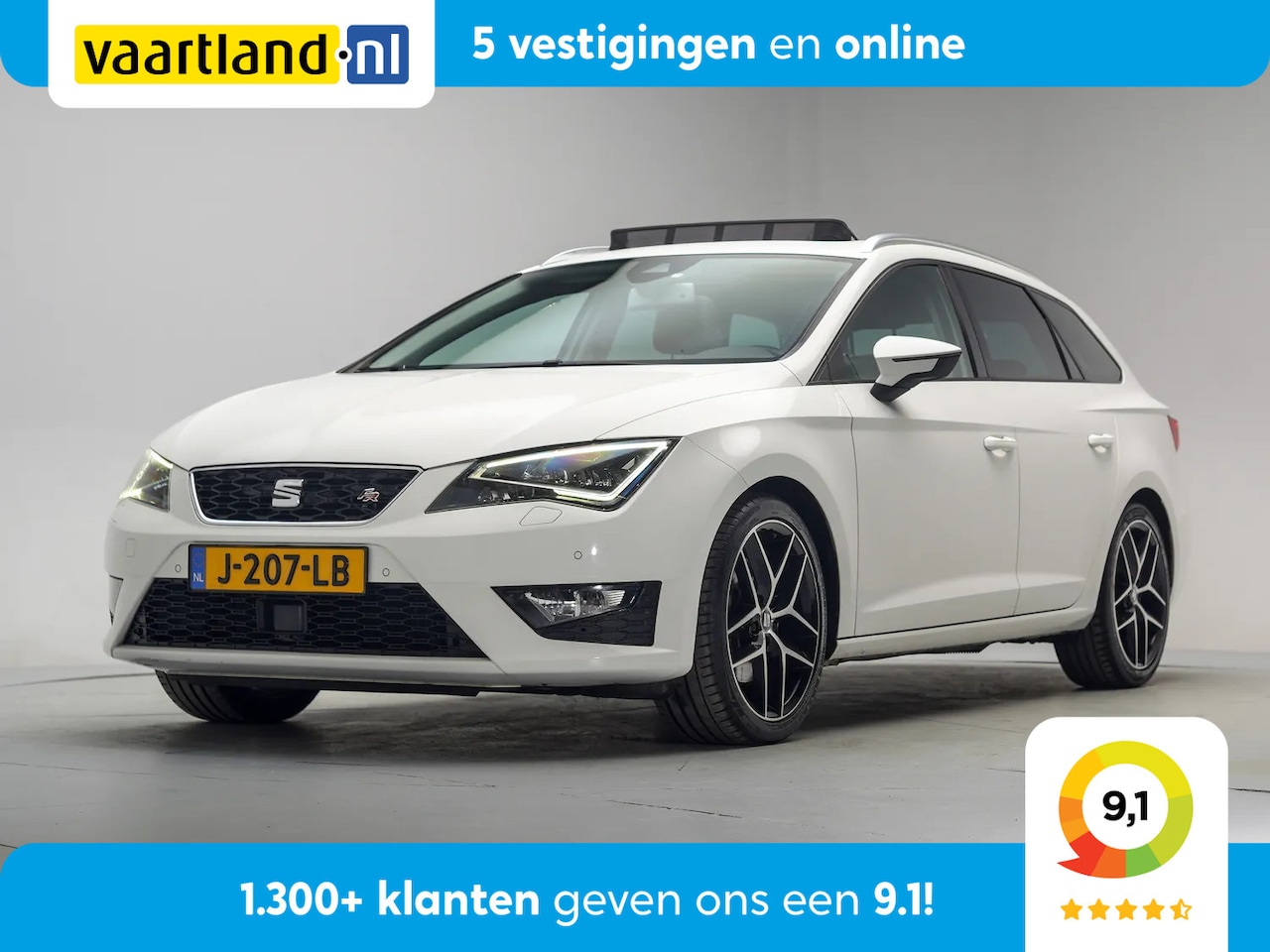 SEAT Leon Sportstourer - 1,4 ST Eco TSI FR Aut. [ Navi Clima Schuif/kanteldak Trekhaak PDC Stoelverwarming ] - AutoWereld.nl