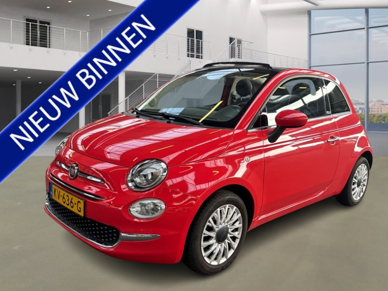 Fiat 500 - Cabriolet Automaat 0.9 TwinAir Turbo Lounge, Leder, Navi! - AutoWereld.nl