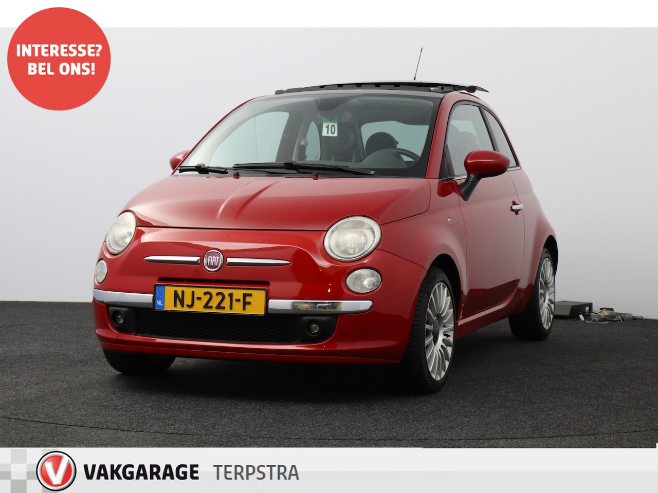 Fiat 500 - 1.2 Naked/ Riem V.V. 128.000/ Open Panorama-Dak/ 16'' LMV/ Half-Leder/ Clima/ Elek. pakket - AutoWereld.nl