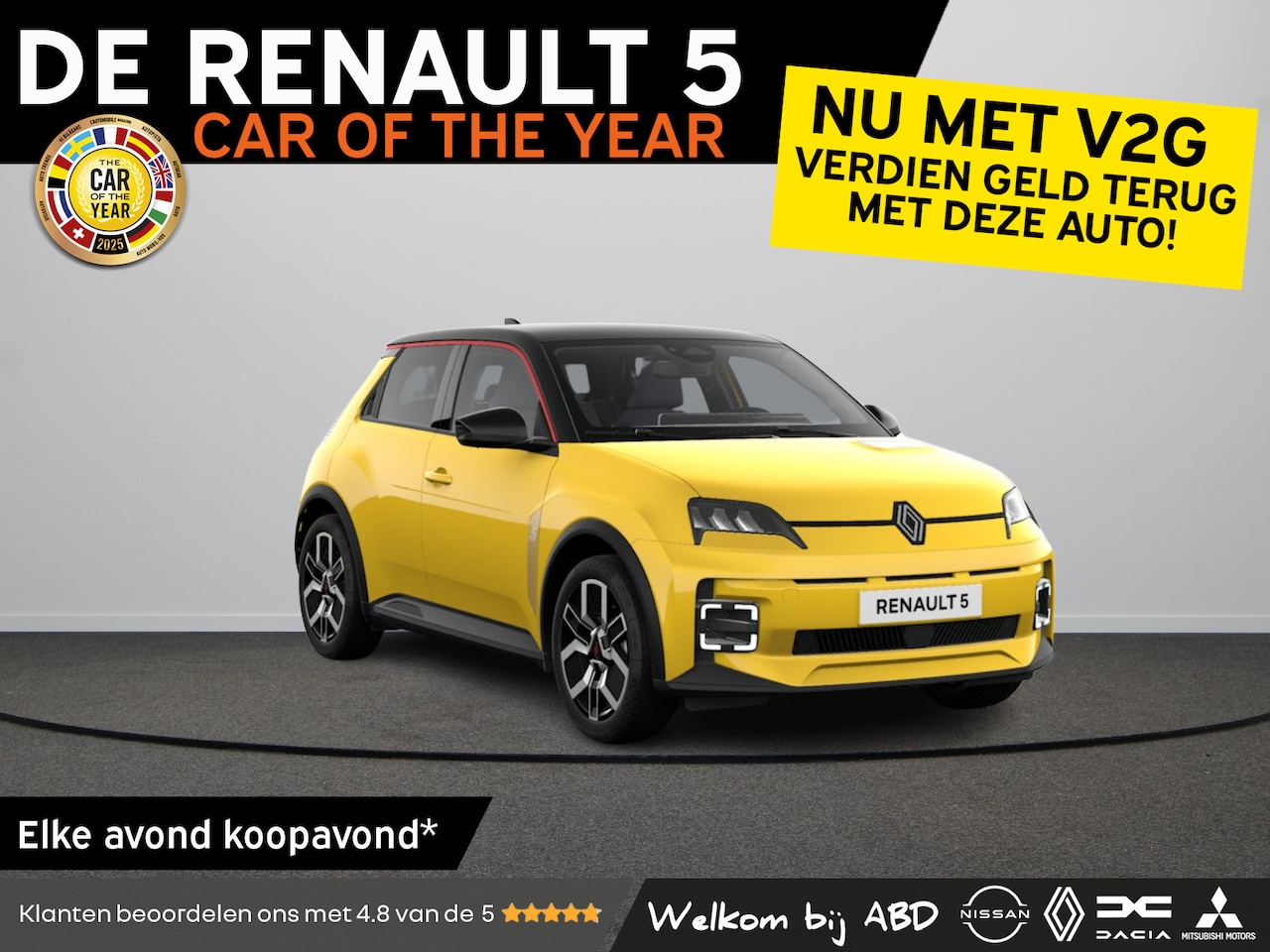 Renault 5 - Techno Comfort range | Achteruitrijcamera | Draadloze telefoonoplader met magsafe technolo - AutoWereld.nl