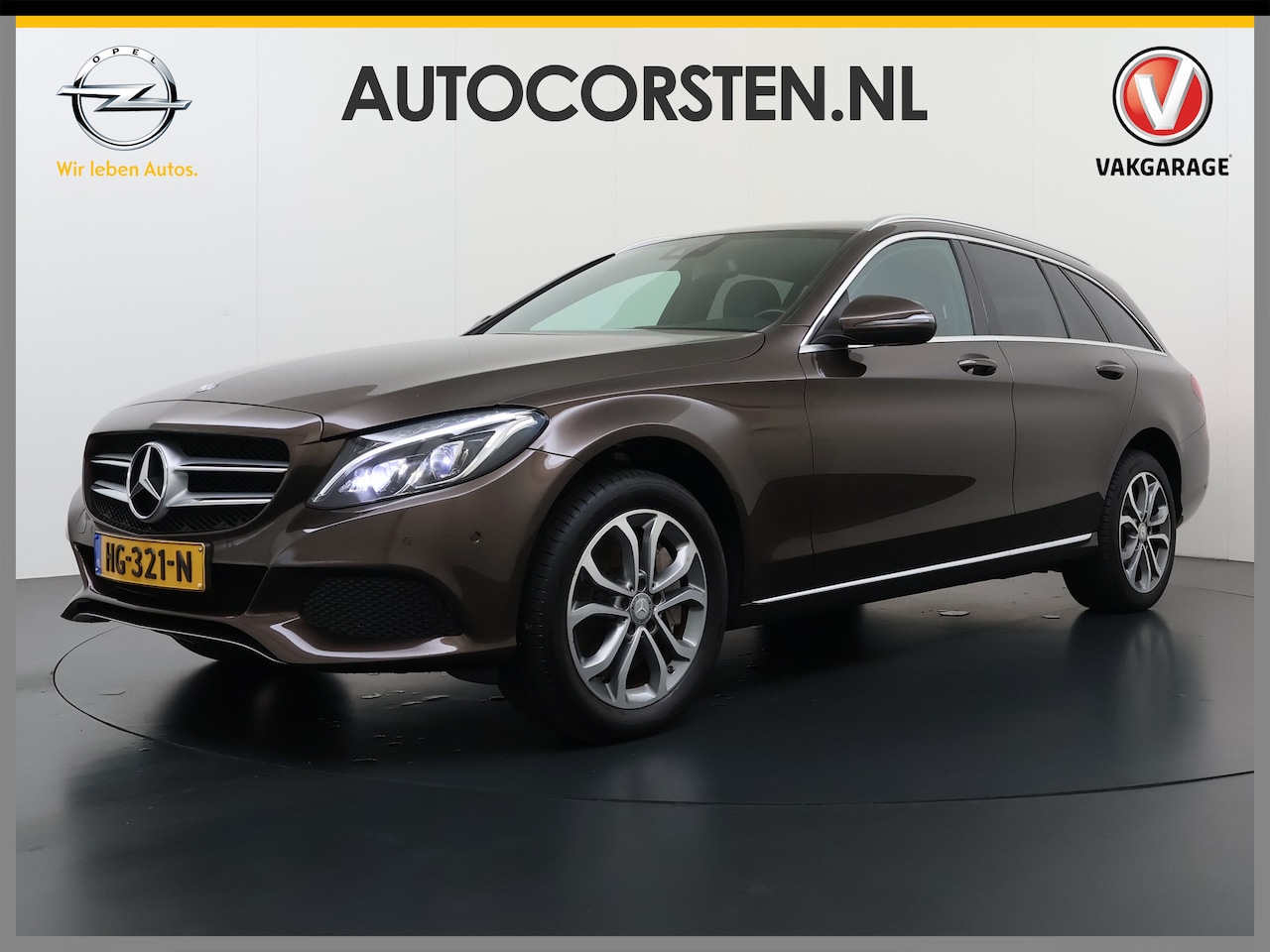 Mercedes-Benz C-klasse Estate - 350e Automaat Leder Burmester®-Audio Luchtvering Camera Navi Ecc Elek.Stoelen+Verwarmd Edi - AutoWereld.nl
