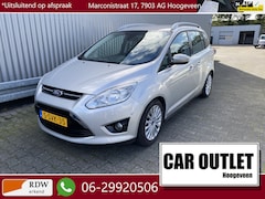 Ford Grand C-Max - 1.0 Titanium Clima, Navi, CC, PDC & Cam, Zonwering, LM, Trekh, nw. APK – Inruil Mogelijk –