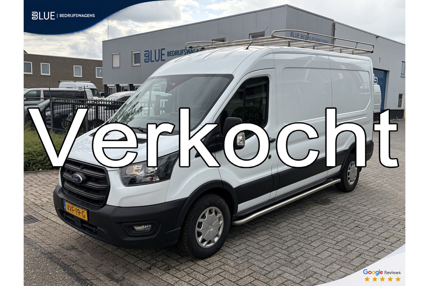 Ford Transit - 330 2.0 TDCI 130PK E6 MHEV L3H2 Trend ✓ 3-zits ✓ navigatie ✓ camera ✓ imperiaal ✓ trekhaak - AutoWereld.nl