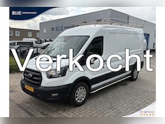 Ford Transit - 330 2.0 TDCI 130PK E6 MHEV L3H2 Trend ✓ 3-zits ✓ navigatie ✓ camera ✓ imperiaal ✓ trekhaak