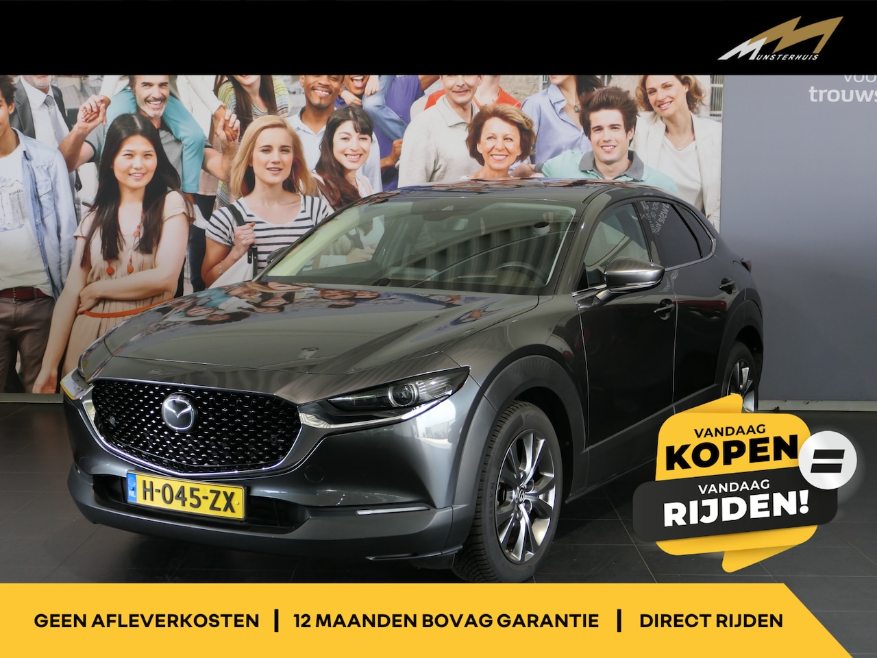 Mazda CX-30 - 2.0 e-SkyActiv-X M Hybrid Luxury - Headup display - Camera - Elektr. Bestuurdersstoel - Na - AutoWereld.nl