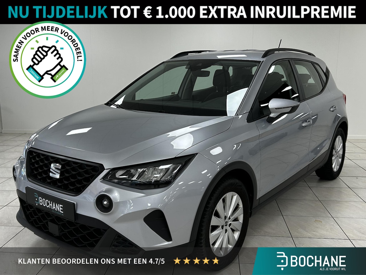SEAT Arona - 1.0 TSI Style AUTO CARPLAY/AUTO ANDROID | PARKEERSENSOREN ACHTER | CLIMATE CONTROL - AutoWereld.nl