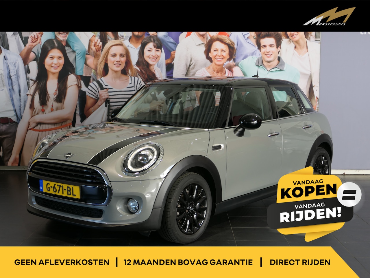 MINI 5-Deurs - 1.5 Cooper *Dealer onderhouden!* - Alarm klasse 3 - Navi - Cruise - Sensor Achter - - AutoWereld.nl