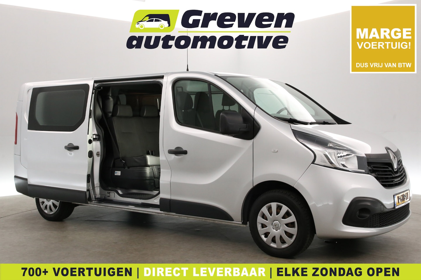 Renault Trafic - 1.6 dCi T29 L2H1 | Marge | DC | 6 Zits | Airco | Camera | Cruise | Navi | Trekhaak | Parke - AutoWereld.nl