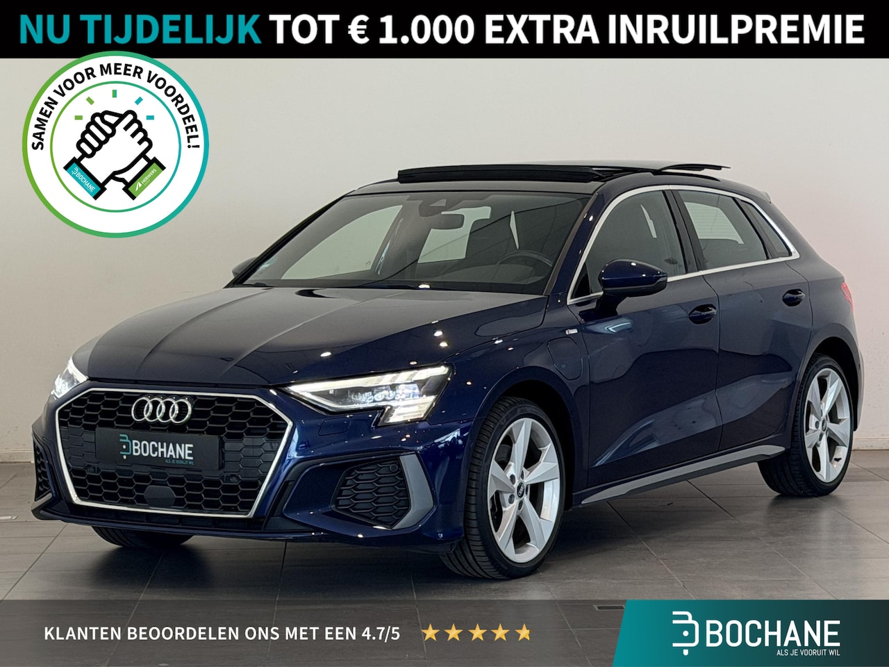 Audi A3 Sportback - 40 TFSI e Advanced Edition | 96,6% SOH | Panoramadak | Keyless | LED Matrix | Stoelverwarm - AutoWereld.nl