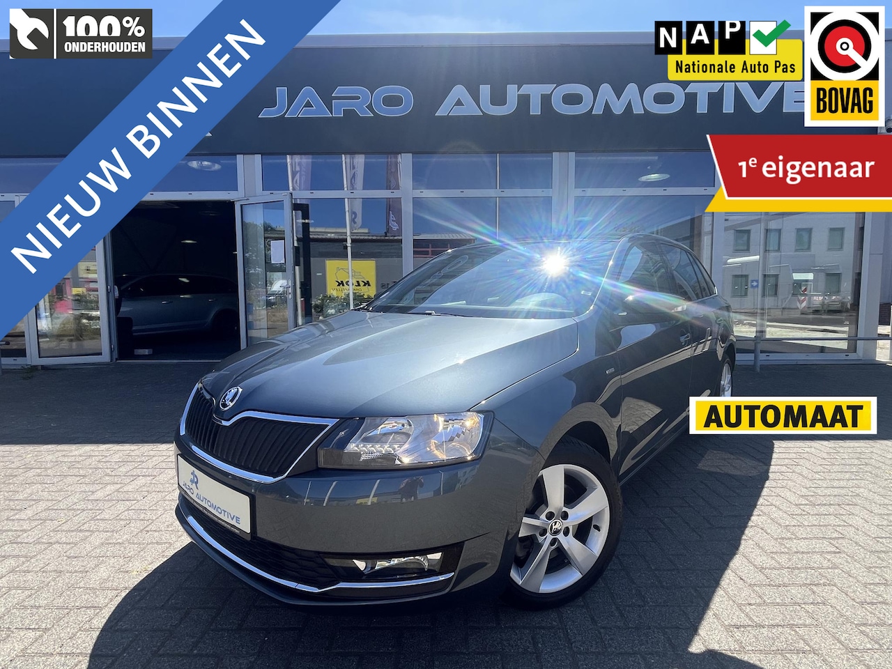 Skoda Rapid Spaceback - 1.0 TSI Greentech Clever | 110 PK | AUTOMAAT | Panoramadak | Navigatie | Apple Carplay - A - AutoWereld.nl