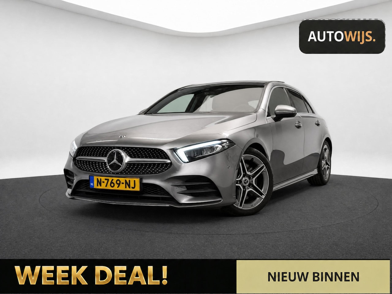 Mercedes-Benz A-klasse - 250 Premium|AMG|PANO|SFEERVERLICHTING|HUD|LEDER|ACC|360CAM - AutoWereld.nl