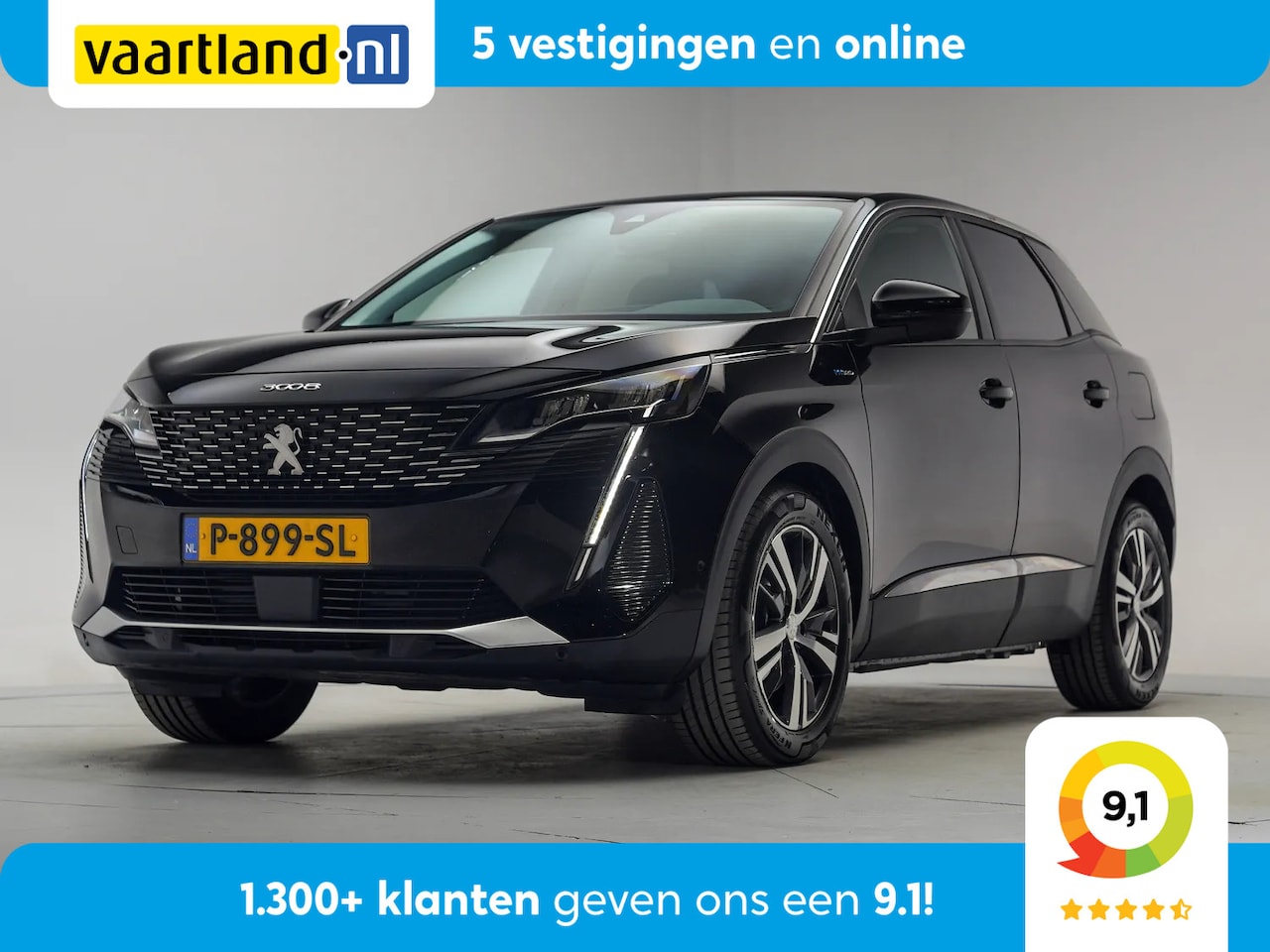 Peugeot 3008 - 1.6 HYbrid 225pk Allure Pack Business Aut. [ LED Apple/Android Navi Camera ] - AutoWereld.nl