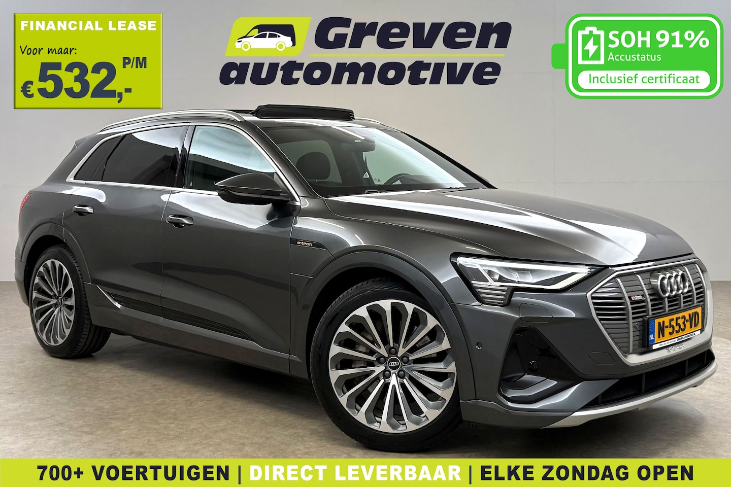 Audi e-tron - 55 quattro S-Line 95 kWh | Snelladen | SOH 91% | Pano | Sfeer | Virtual | Memory | Camera - AutoWereld.nl