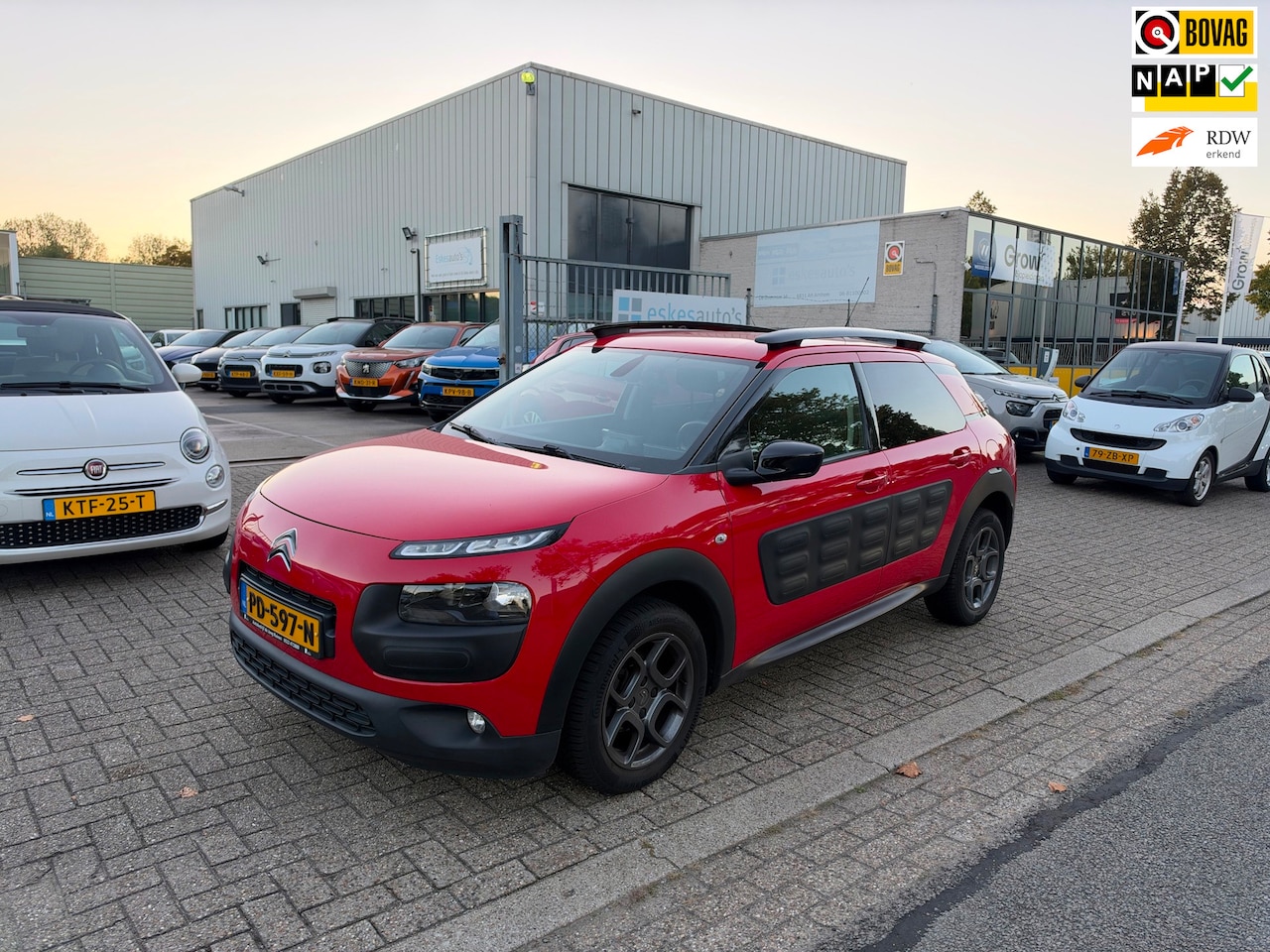 Citroën C4 Cactus - 1.2 PureTech Shine 1.2 PureTech Shine, Automaat, Navi, Airco, NAP, Dealer onderhouden, Trekhaak, Riem is verv - AutoWereld.nl