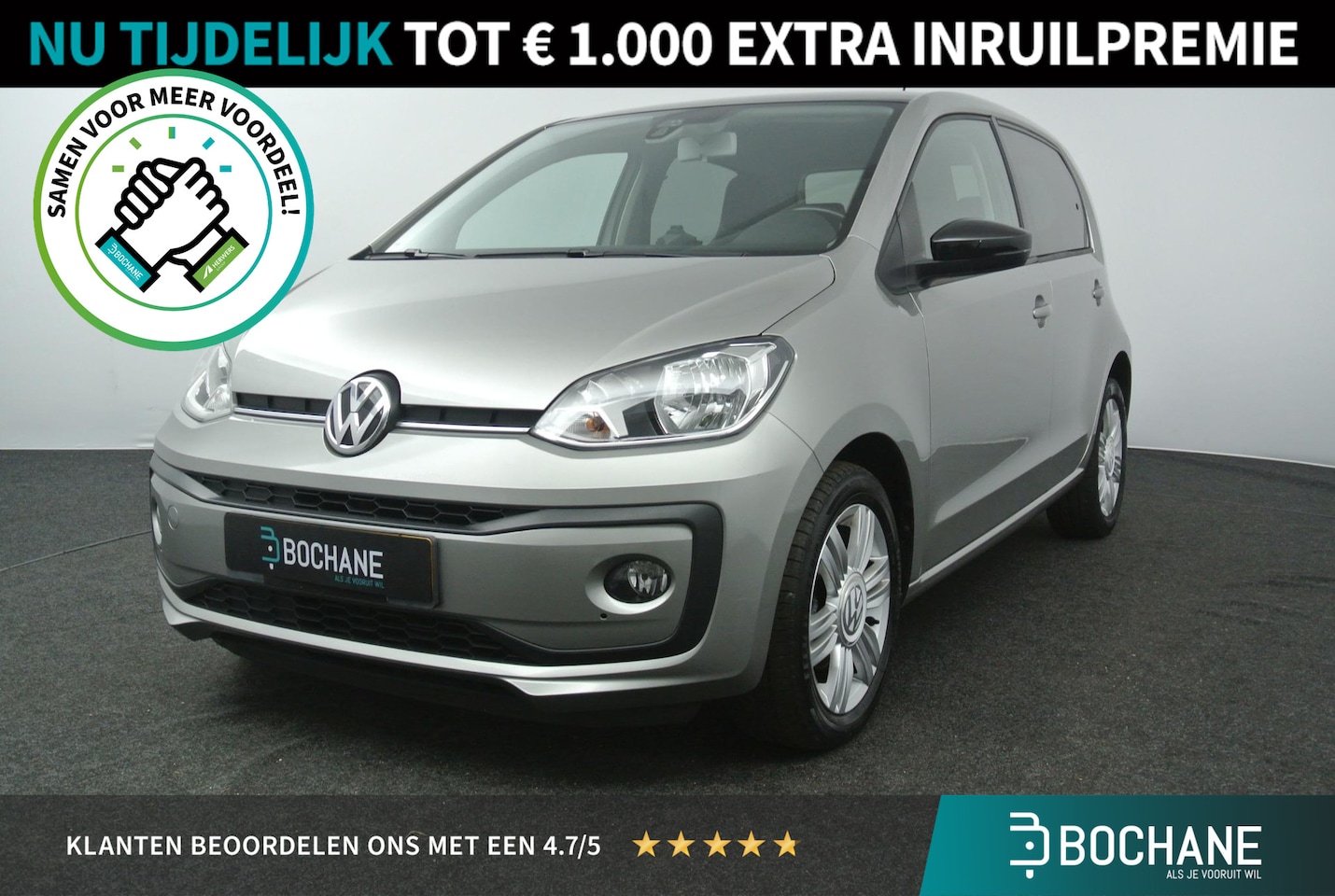 Volkswagen Up! - 1.0 BMT high up! | Winterpakket | Dakpakket | 15" Velgen | Camera | - AutoWereld.nl