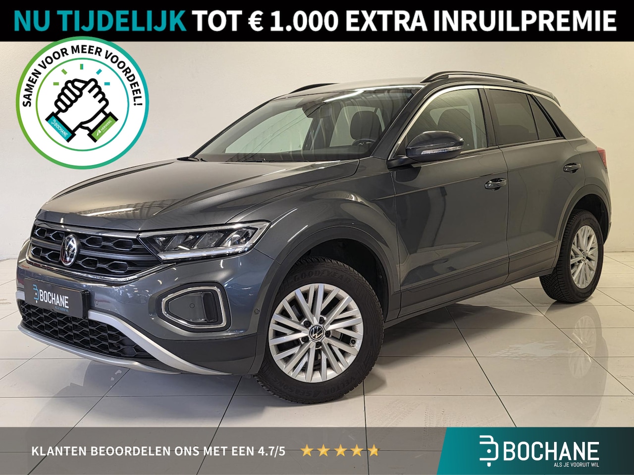 Volkswagen T-Roc - 1.0 TSI 110pk Life | Stoelverwarming | Climate Control | Navigatie | - AutoWereld.nl