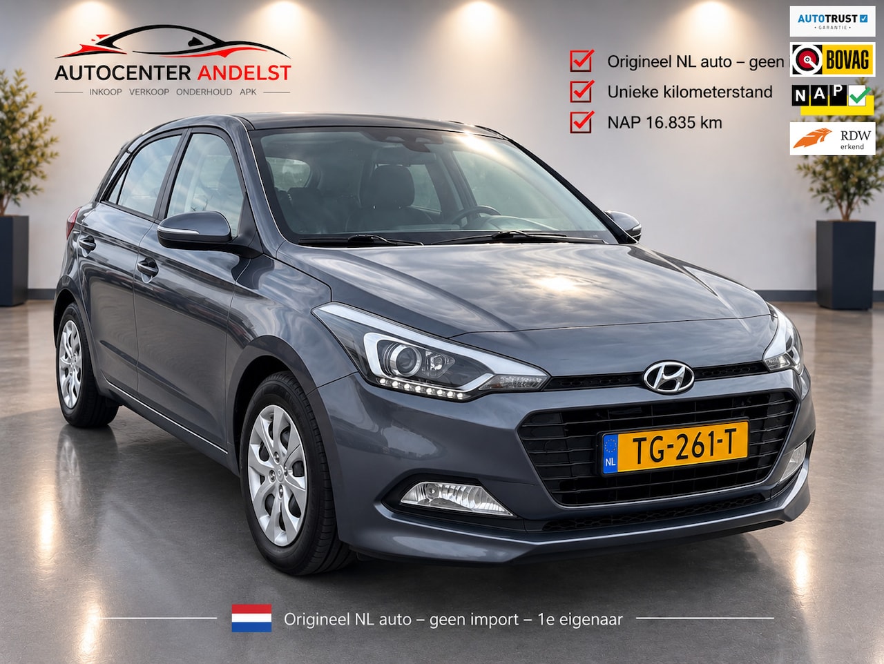 Hyundai i20 - 1.0 T-GDI Comfort 1.0 T-GDI Comfort, 5drs, Cam, Navi, Pdc, Cruise/Climate control, 16835km, 1e eig afk, Geen - AutoWereld.nl