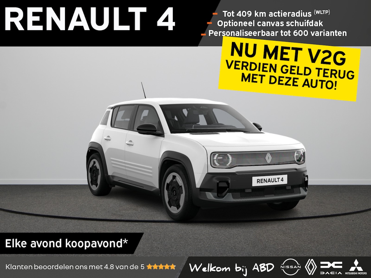 Renault 4 - Evolution Urban range | Achteruitrijcamera | Cruise control met snelheidsbegrenzer | Elekt - AutoWereld.nl