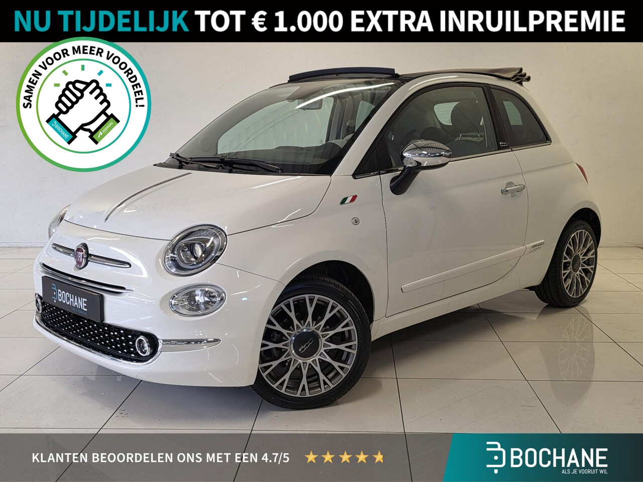 Fiat 500 C - 1.0 Hybrid Dolcevita | Navigatie | Climate Control | - AutoWereld.nl