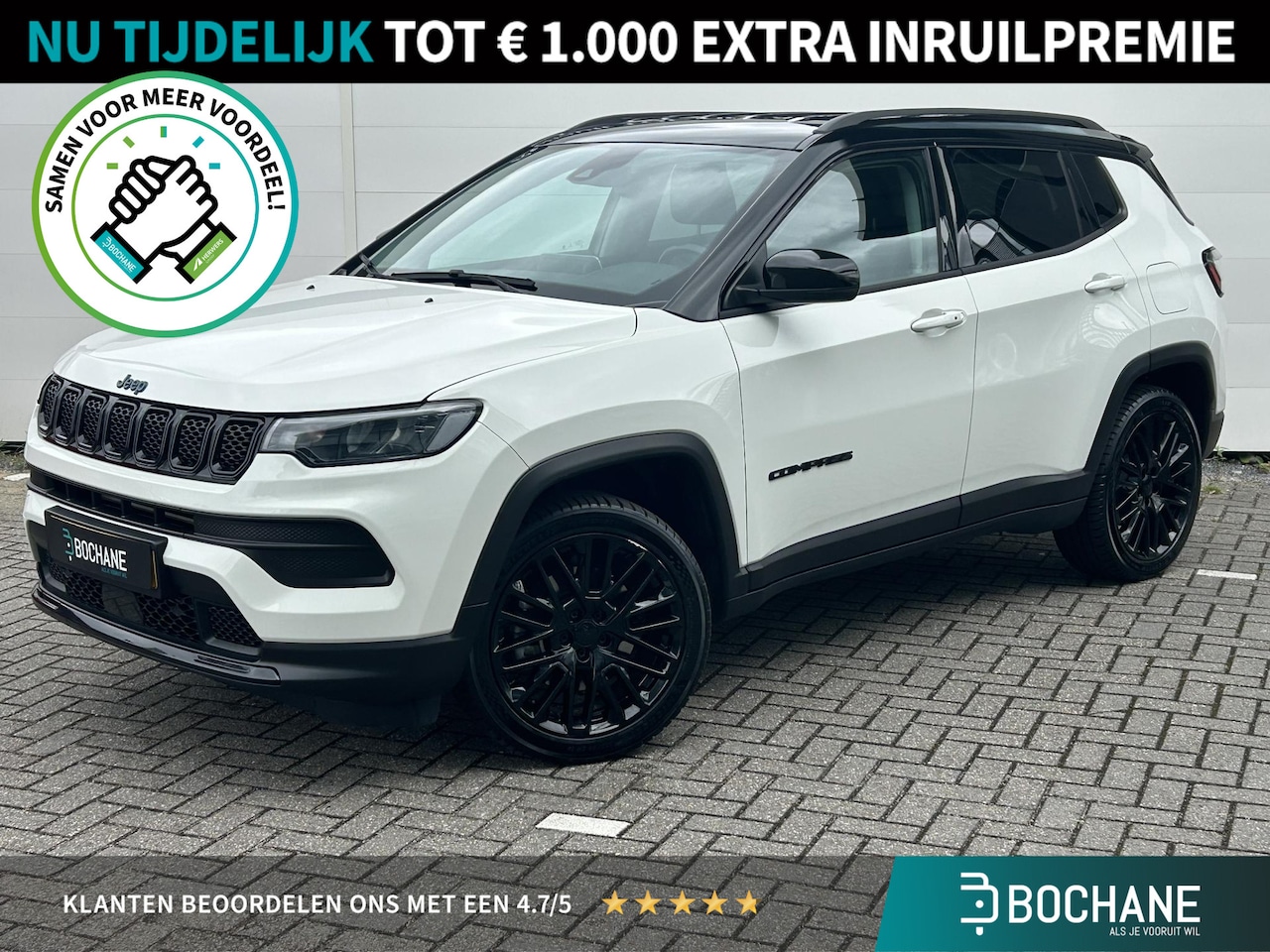 Jeep Compass - 4xe 190 Plug-in Hybrid Electric Night Eagle | Apple & Android Carplay | Camera | Pack Wint - AutoWereld.nl