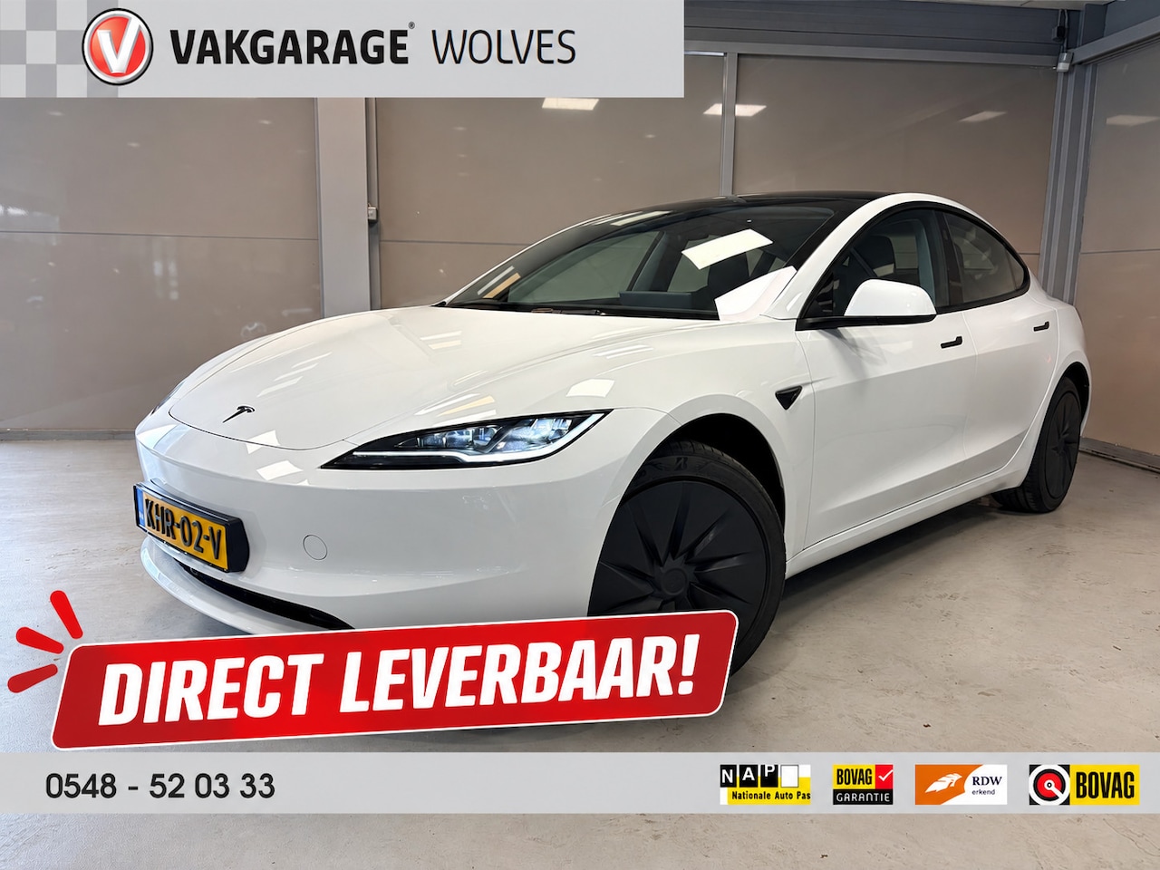 Tesla Model 3 - RWD 60 kWh | WARMTEPOMP | NAVI | STOELVERWARMING | CAMERA 360 | - AutoWereld.nl