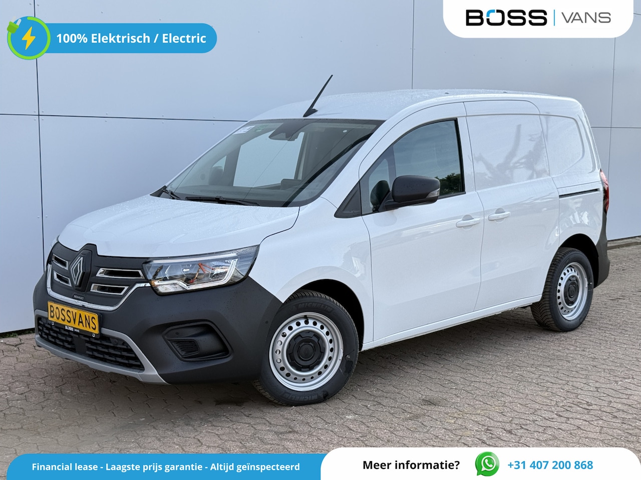 Renault Kangoo E-Tech - 45kWh 122PK Nieuw! Elektrisch 300km WLTP Dubbele Schuifdeur LED Airco Carplay Cruise Contr - AutoWereld.nl