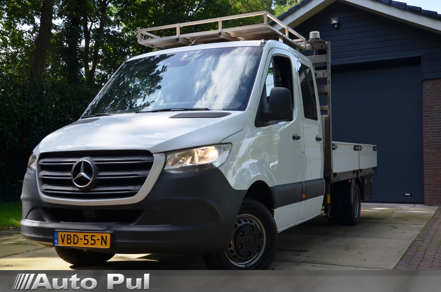 Mercedes-Benz Sprinter - 514 2.2 CDI L3 DC EURO VI-D Open Laadbak Met Laadkraan/Trekhaak/Airco - AutoWereld.nl