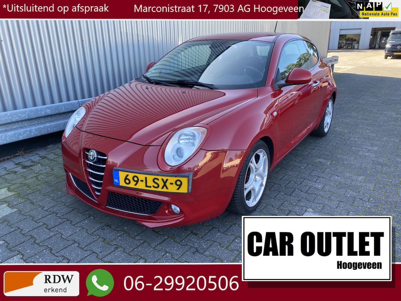 Alfa Romeo MiTo - 1.4 Distinctive Leer, Clima, CC, PDC, LM, nw. APK – Inruil Mogelijk – - AutoWereld.nl
