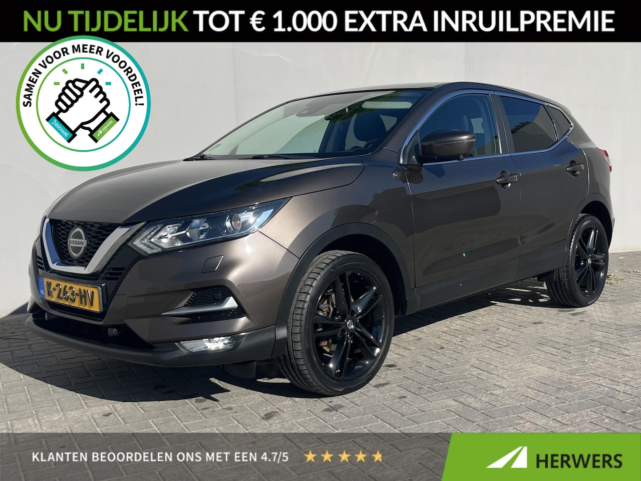 Nissan Qashqai - 1.2 N-Connecta / Trekhaak (1.200KG) / Cruise Control / Airco / 360 Camera / Parkeersensore - AutoWereld.nl