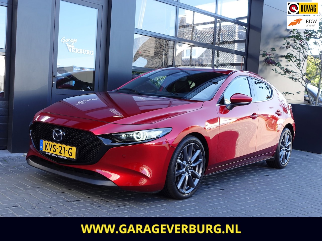 Mazda 3 - 2.0 e-SkyActiv-G M Hybrid Luxury Automaat (Navi/Carplay,Camera360,Adapt.Cruise,Stoel+Stuur - AutoWereld.nl