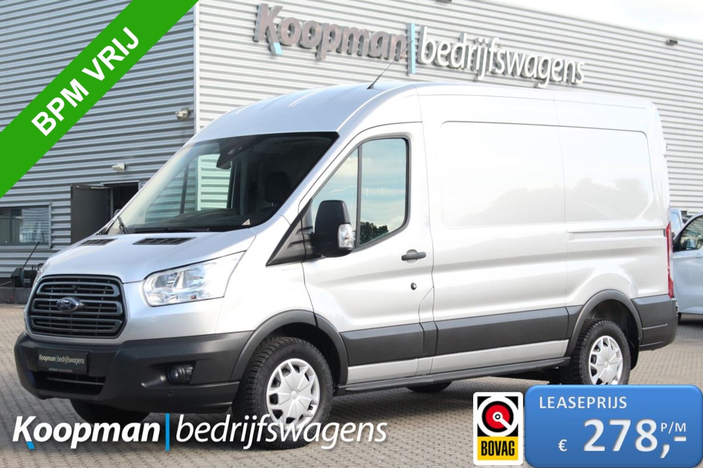 Ford Transit - 330 2.0TDCI 131pk L2H2 Trend | Camera | Trekhaak | Navi | Cruise | Lease 278,- p/m - AutoWereld.nl