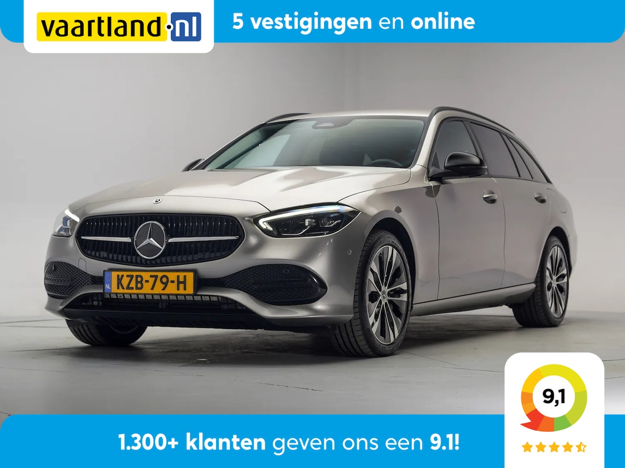 Mercedes-Benz C-klasse Estate - 300 e Premium Night [ SoH 95,7% ][ Sfeerlicht Leder Camera Memoryseats ] - AutoWereld.nl
