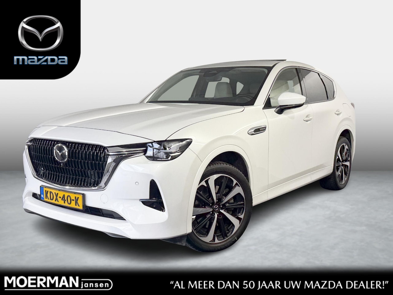 Mazda CX-60 - 2.5 e-SkyActiv PHEV Takumi Plus / Panodak / 360Camera / Wit leder - AutoWereld.nl