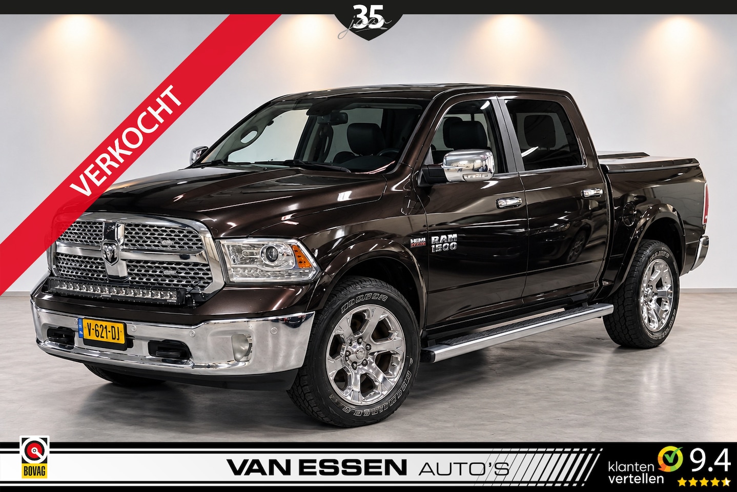 Dodge Ram 1500 - 5.7 V8 Quad Cab 6'4 LARAMIE| LPG | PANO | LEDER | CAMERA | STOEL/STUURVERW. | NL-AUTO! - AutoWereld.nl
