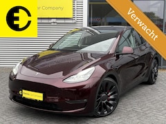 Tesla Model Y - Performance AWD 75 kWh | Cherry red | Leder |Stoelverwarming