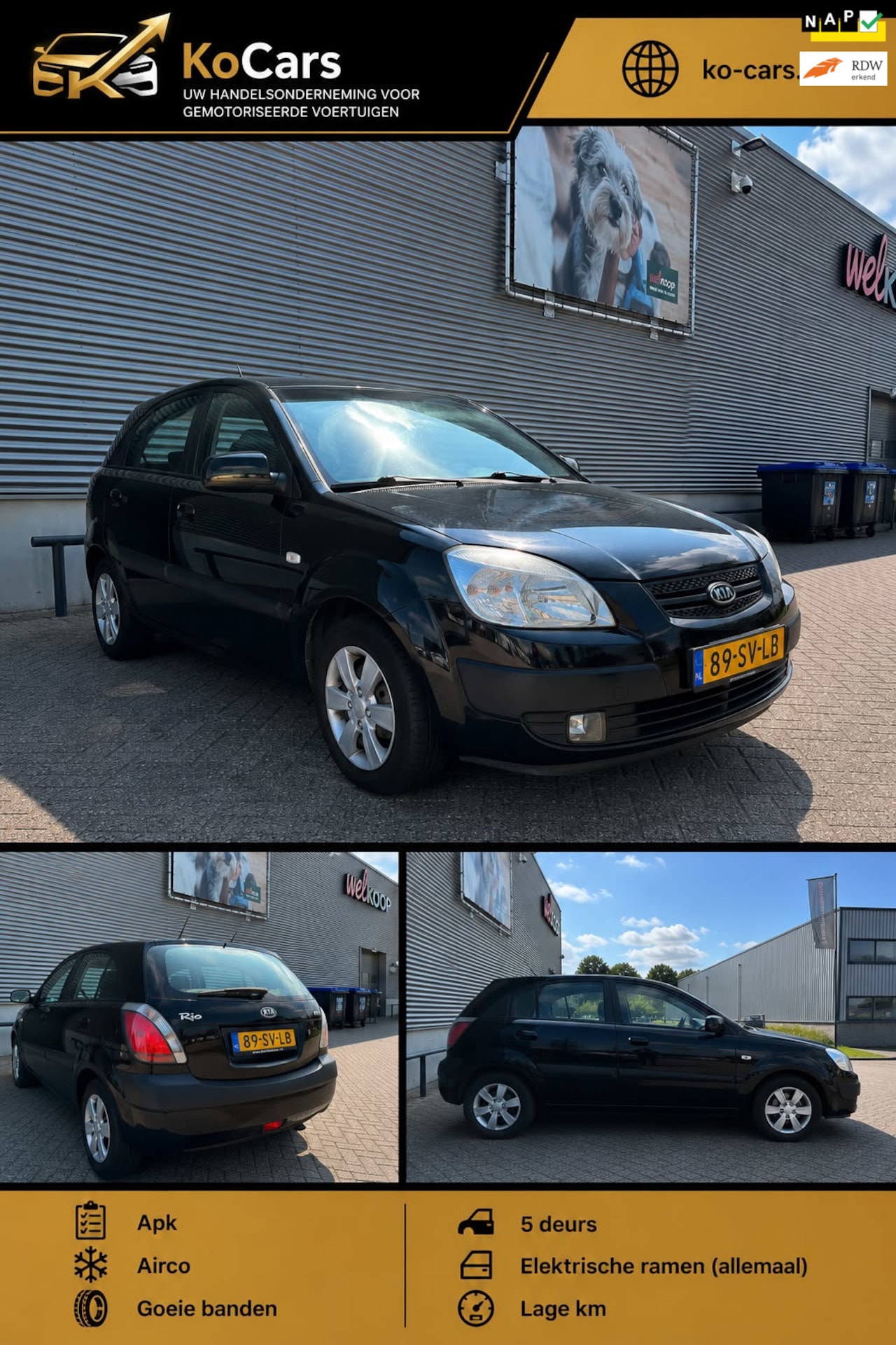 Kia Rio - / Apk / Airco / 5drs / lage km - AutoWereld.nl